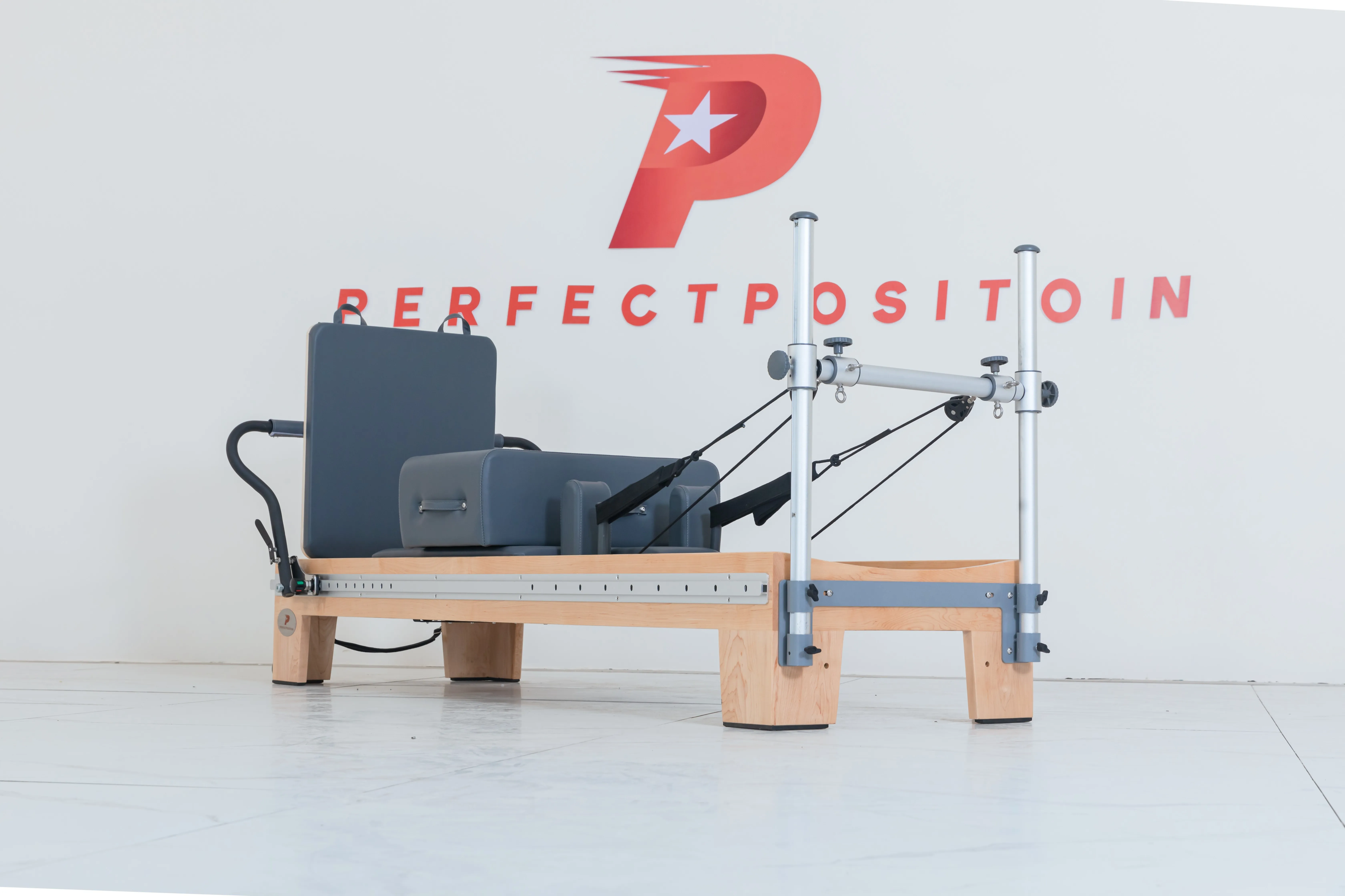 studio oem warehouse best qualified Studio Reformer bed beige black oak wood Pilates white wood Pilates reformer
