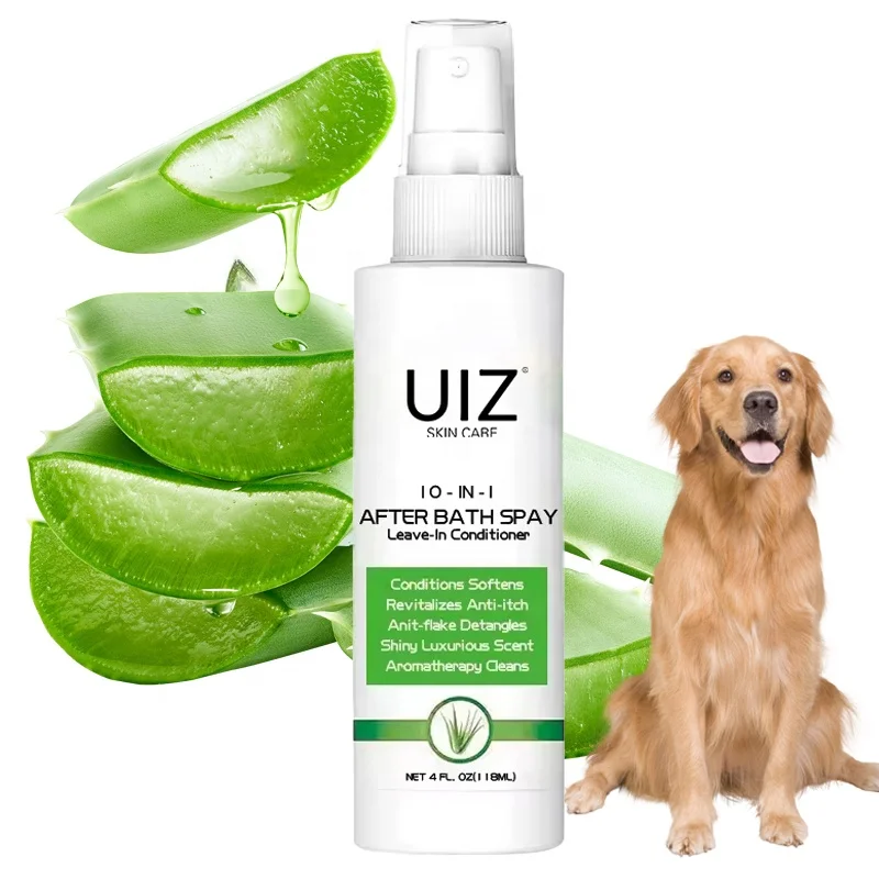 Aloe Vera Pet Leave In Conditioner Hair Spray Long Lasting Deodorant Eliminator Knot Detangler Cat Dog Grooming Spray