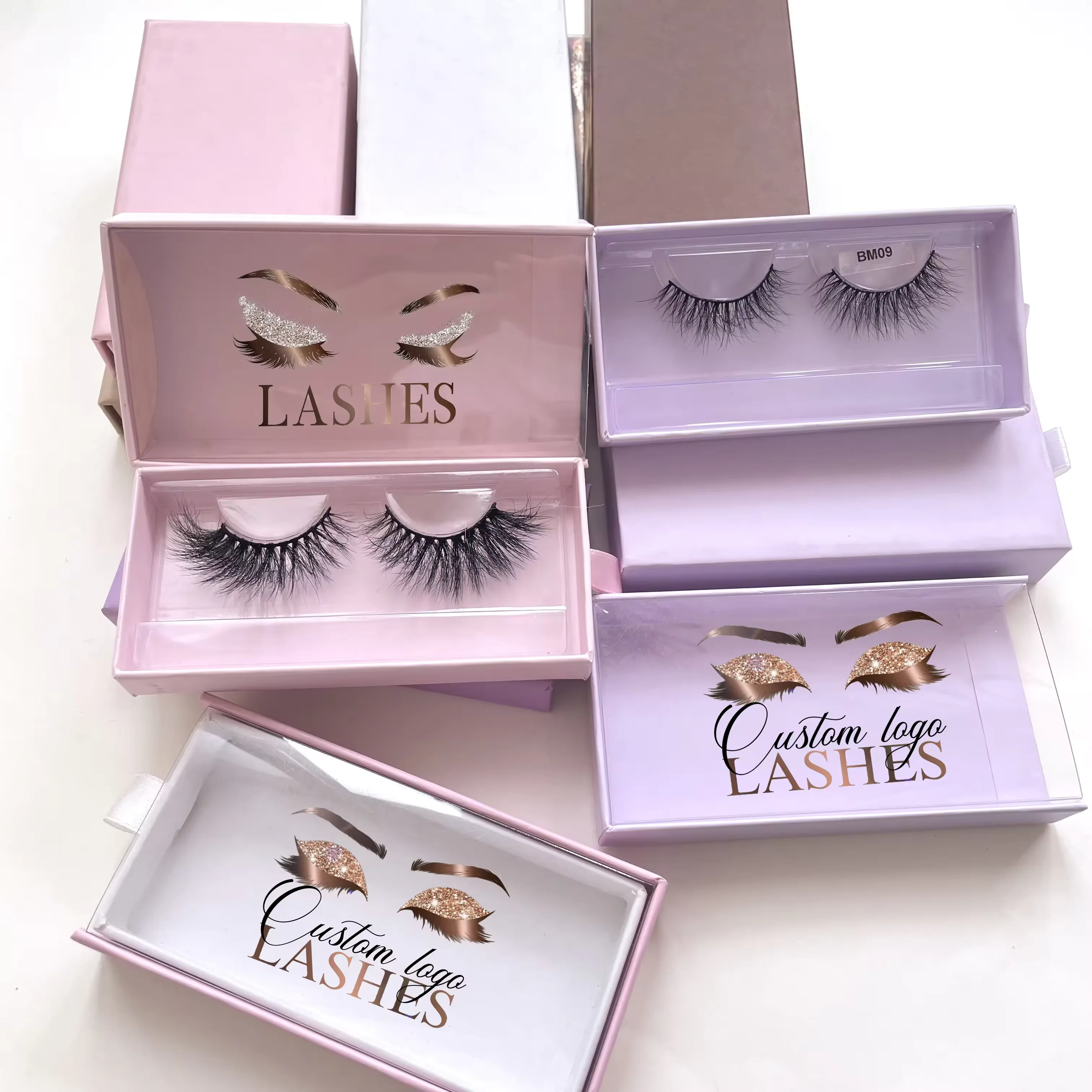 3D Mink  lashes custom packaging box Packaging Eyelash  Cosmetic gift box Factory custom fancy  box
