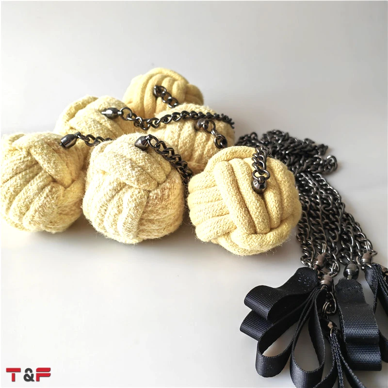 Spinning aramid ropes monkey fist fire performance Monkey fist