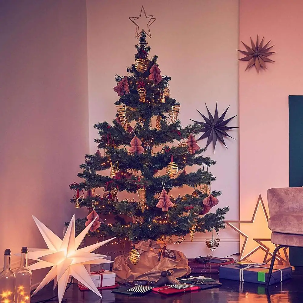 christmas ornaments window display props Christmas Mix Paper, 4 Piece Foldable Pendant Set decorations for home