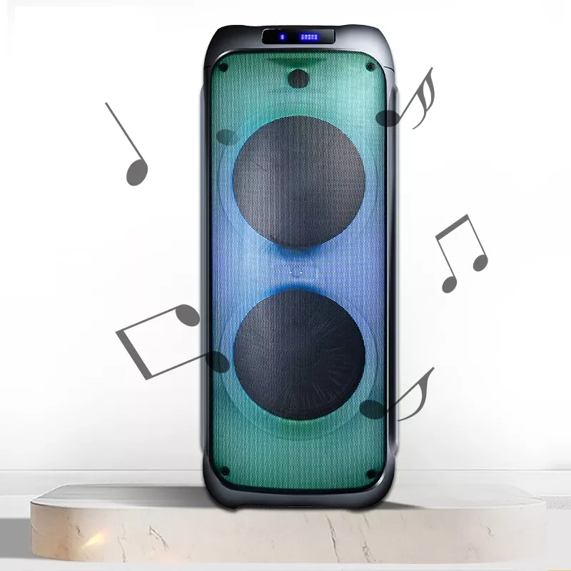 T Double 12 Inch Party Bluetooth Speaker Original Outdoor Wireless Big Party Portable Speakers With Lights