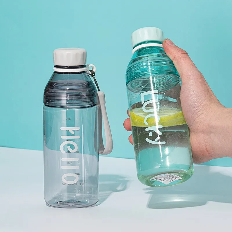 Plastic material 500ml water bottle children and student drinking water bottle sports decomposable bottle for outdoor