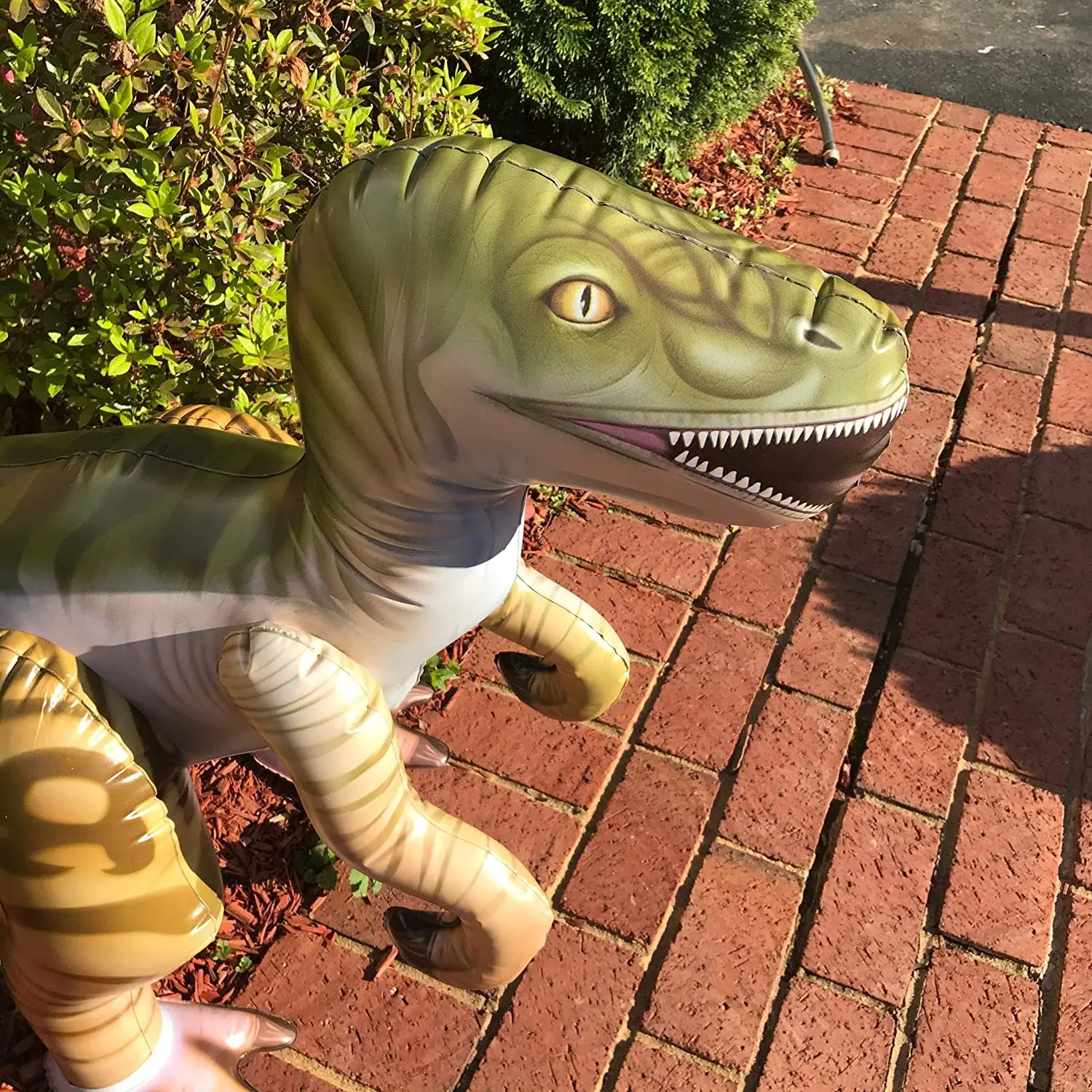 51 inch Inflatable Plush Velociraptor Raptor, Dinosaur World Jurassic Room  Party Favors Decorations