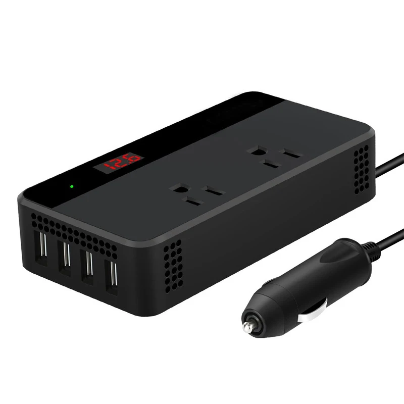 Инвертор 200 Вт 12 В 24 постоянного тока в 110 переменного 220 4 USB автомобильный инвертор со светодиодным цифровым