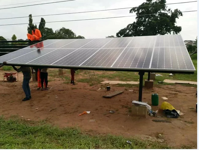 50kw solar energy system hybrid inverter solar panel battery storage solar power installation