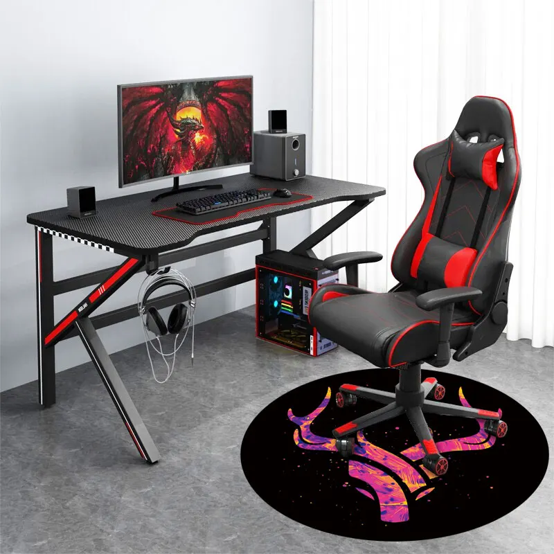 Gaming Mat Carpet Living Room Modern Round Room Rug Game Console Chair Mats