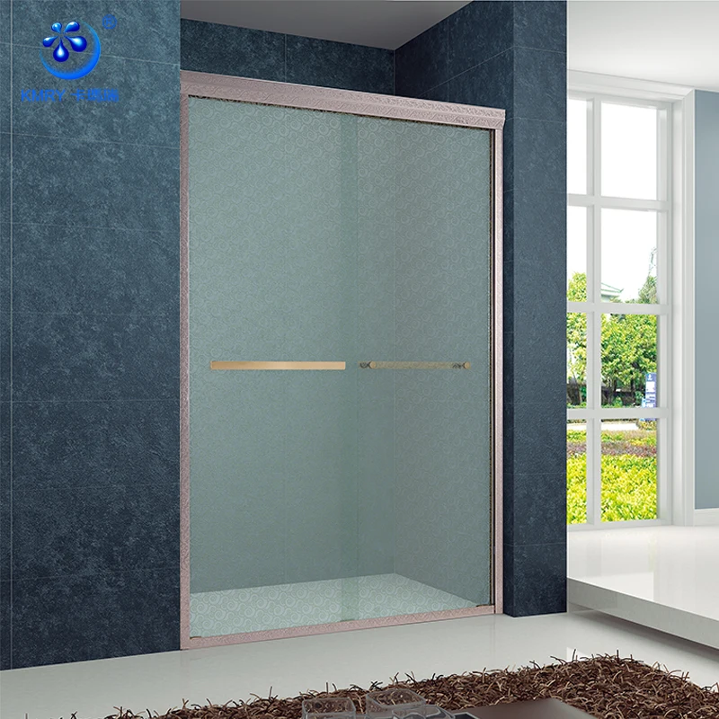 Wholesale Aluminum Stainless Steel Tempered Glass Shower Cubicle Bathroom Double Sliding Shower Door