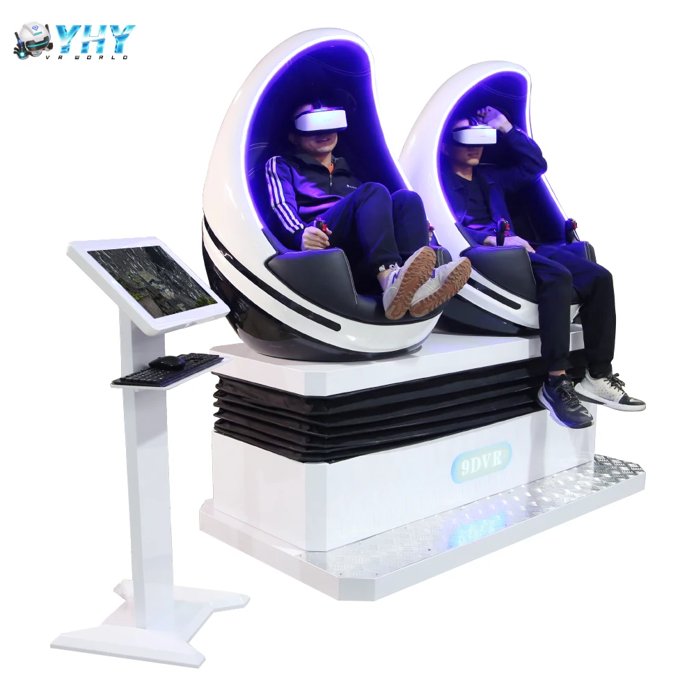YHY Popular 2 Seats Virtual Reality Cinema Equipment Vr Egg Chair Simulator 9D Egg Vr Cinema