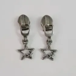 H1051 double star rainbow nylon zipper pull