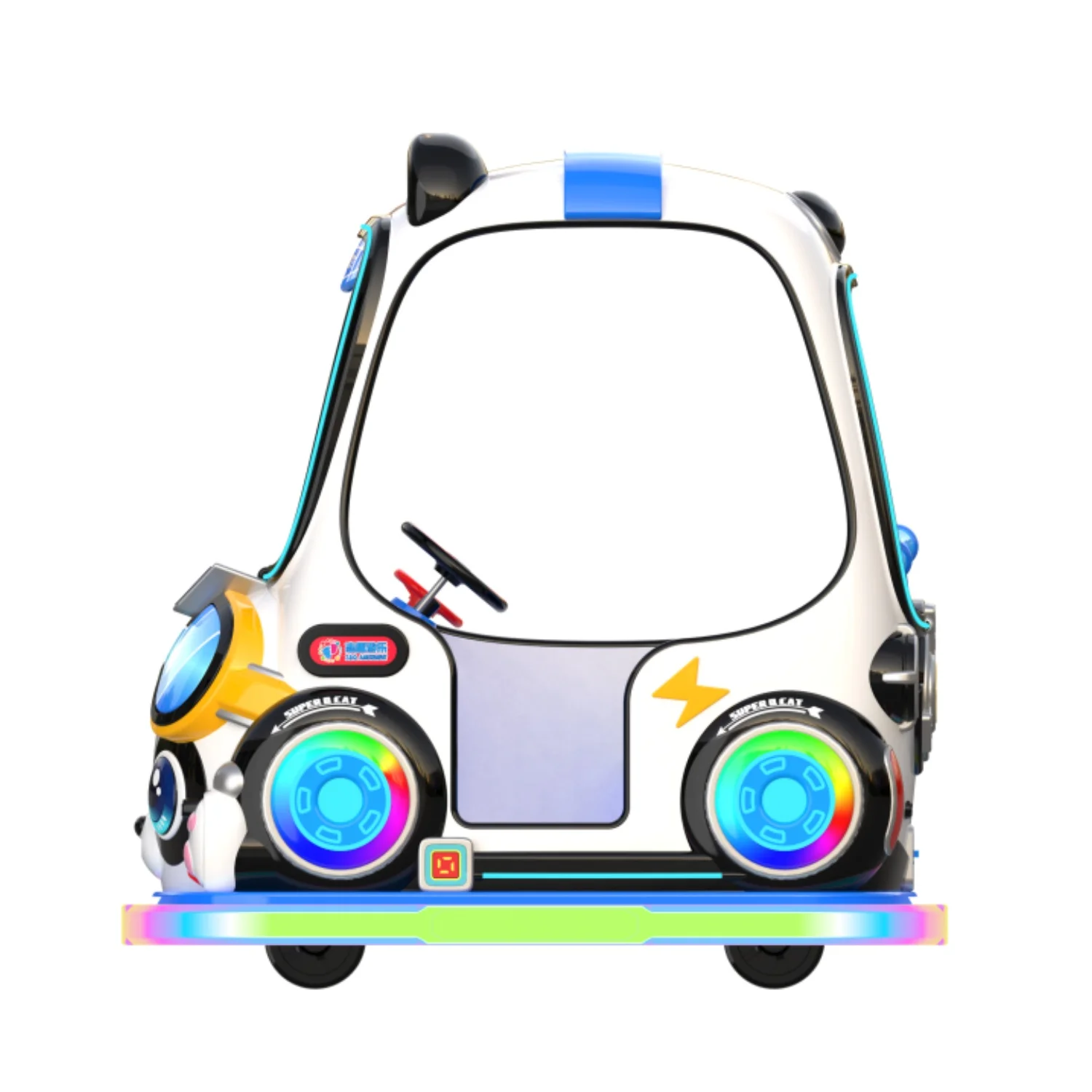 Modern Amusement Park Battery-powered kiddie ride-on Cars 2 Seats Electric Bumper Cars For Chid Luna Park