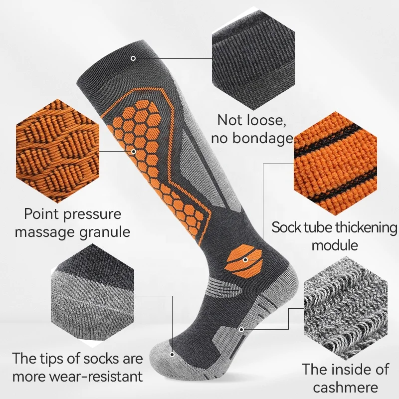 LINGTU 8208 wool socks thick warm winter women socks winter warm heavy merino wool ski socks