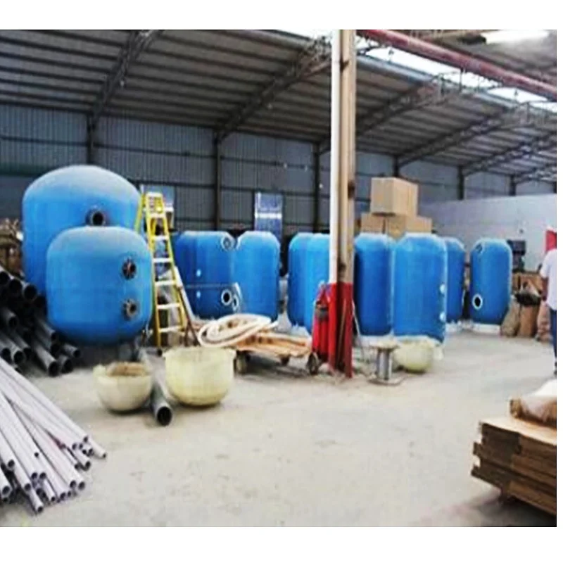 Commercial side mount swimming pool silica sand filter
