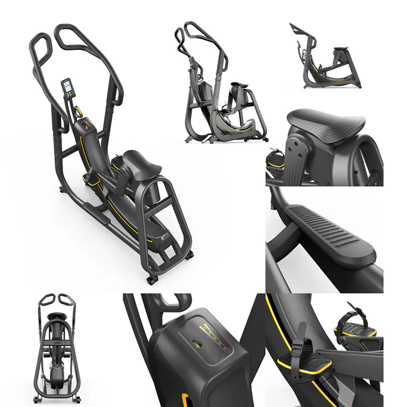 Профессиональная машина для подъема высоких ног, коммерческий изогнутый скользящий эллиптический тренажер