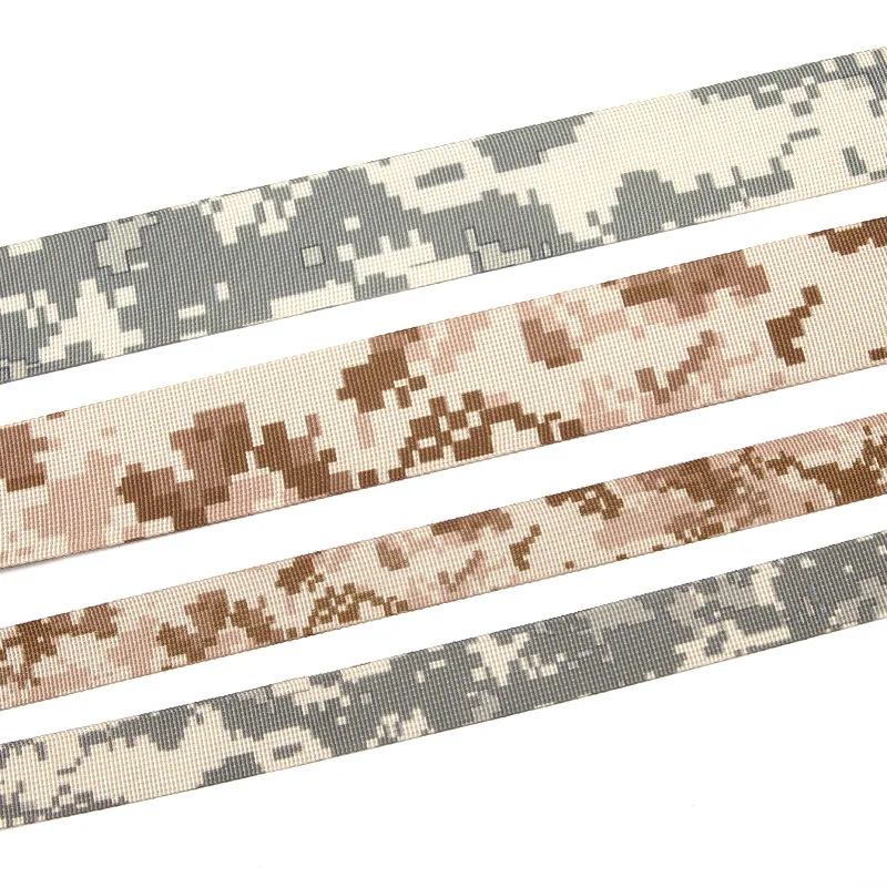 Nylon heat transfer color woven tape camouflage woven tape jacquard elastic band