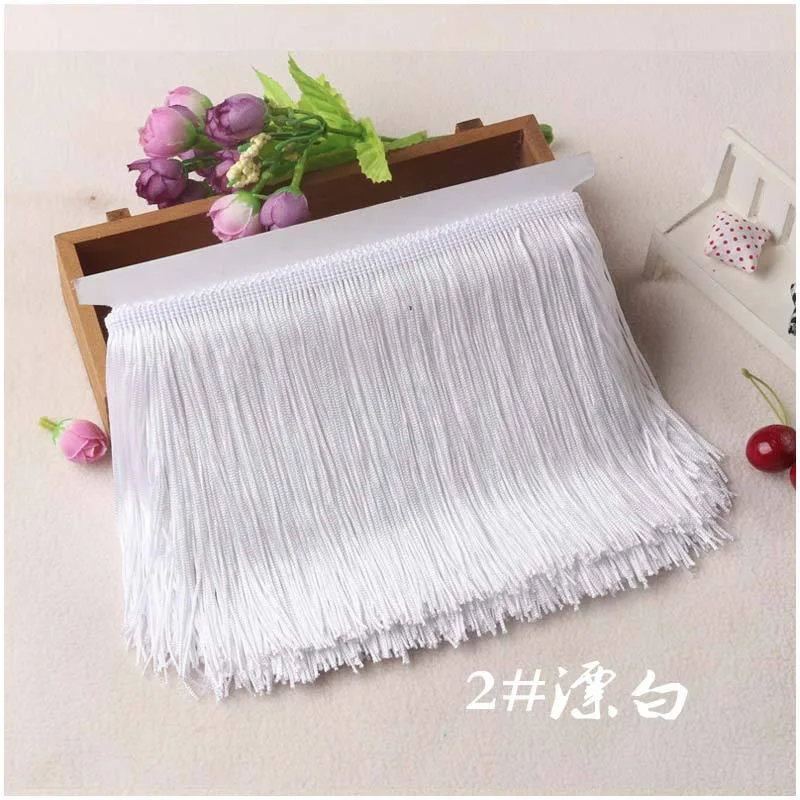 20CM POLYESTER FRINGE Satin Polyester Dance Skirt Dress 7.9in Tassel lace Fringe Trimmings Colorful for Garments