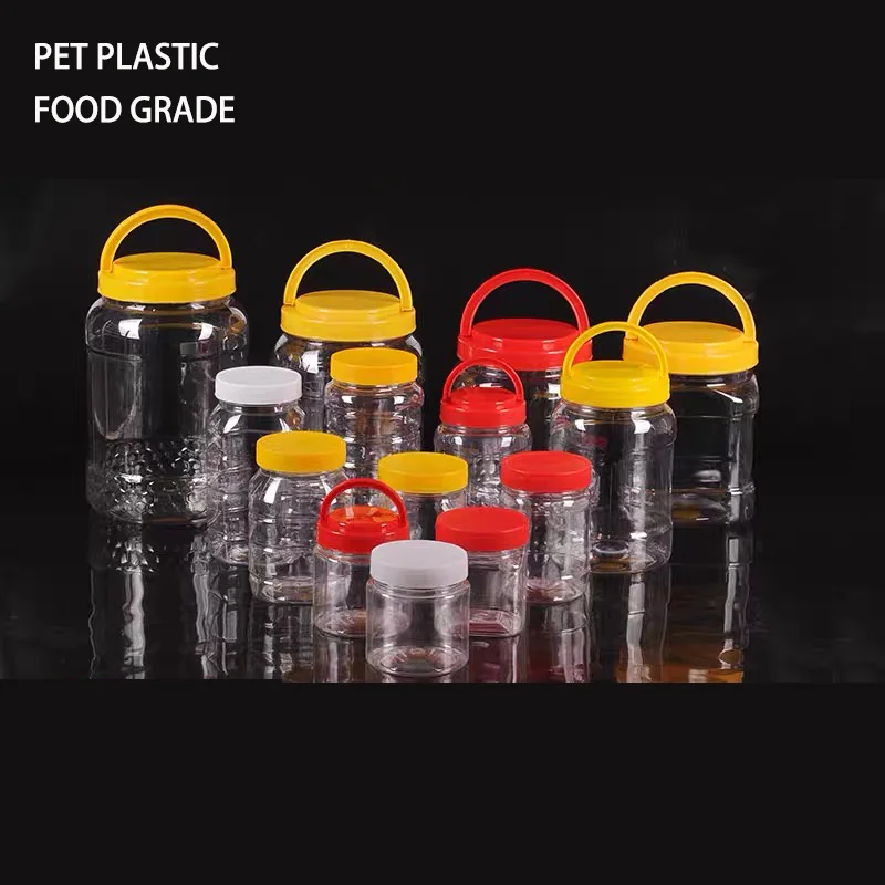 Wholesale Clear plastic jars 800ml 950ML large Capacity plastic Jars Food Grade big plastic Jars with Laptop Lid