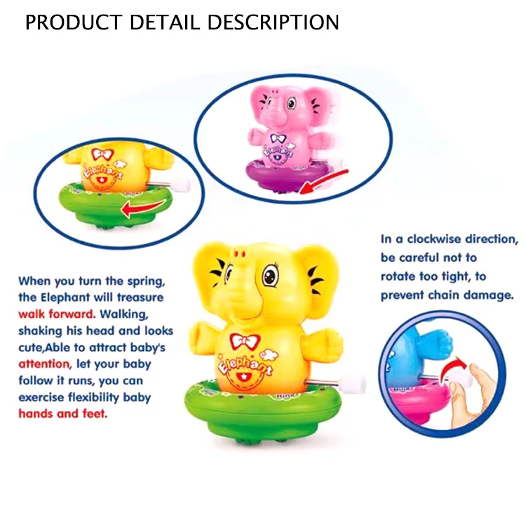 Animal Baby Toy Cartoon Elephant Wind Up Toys