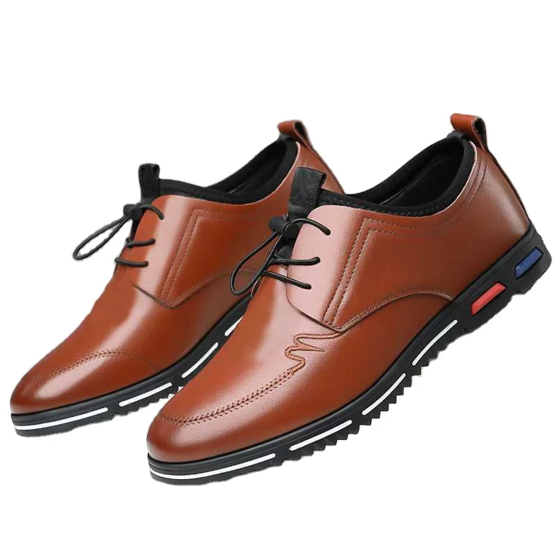 shoe factories designer genuine mens big size lace-up  casual boat  for men  leather shoes