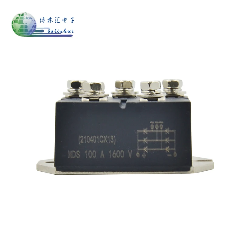 Metal shell three-phase diode bridge control rectifier MDS100-16(M17)  Rectifier bridge
