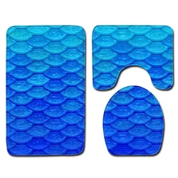 3pcs Animal Tiger Leopard Pattern Toilet Seat Cover Rugs Bathroom Non-slip Bath Mats Fashion Zebra Printing Flannel Carpet