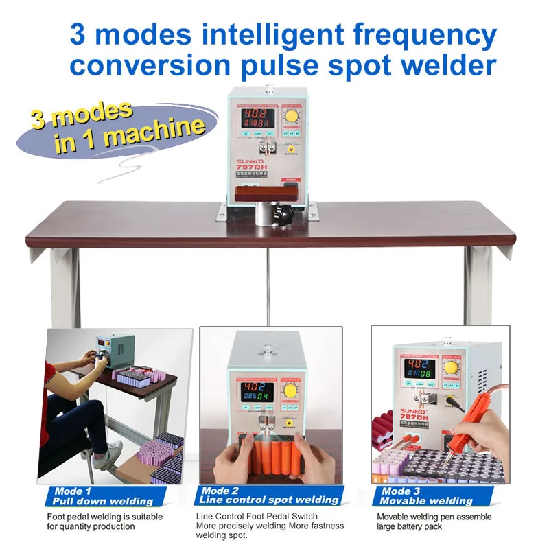  SUNKKO 797DH точность импульса tab машины для точечной сварки 3.8KW кляксовая кисть аккумуляторной батареи накопленной энергией 18650 аккумуляторные сварного