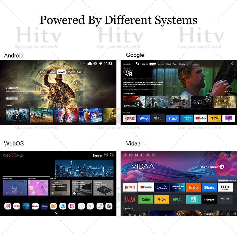 Cheap 40 Inch Borderless Full Screen 4K LED Tv Television 43 Inch Smart Tv