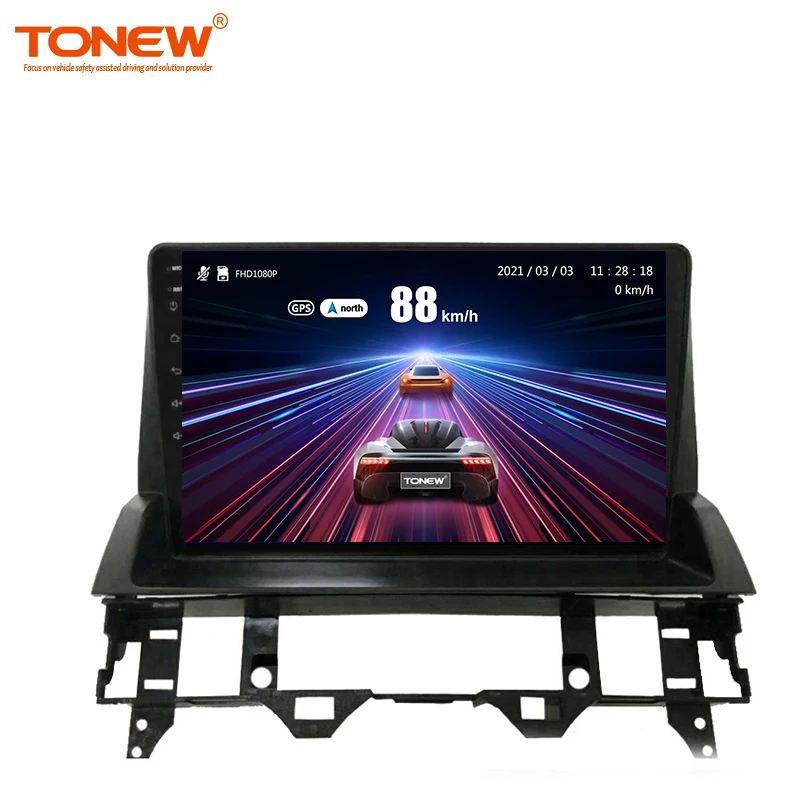Автомобильный видеорегистратор Tonew на Android с GPS для Mazda 6 2004-2010, сенсорный экран, автомобильная стереосистема DVD, видеоплеер, видеорегистратор с GPS