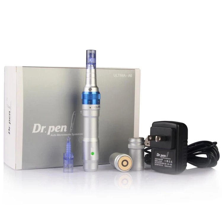 Hot selling automatic wireless derma pen microneedle dr.pen a6 with 2 rechargeable batteries