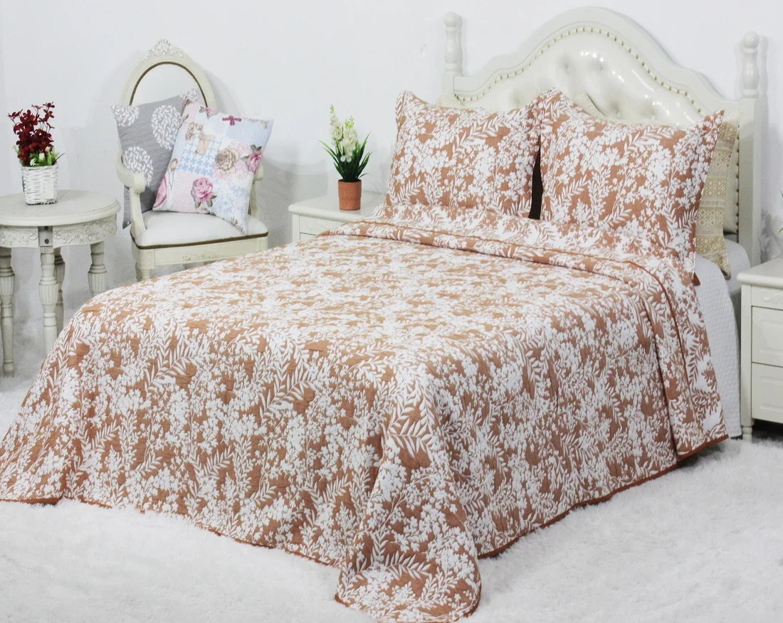 Individuation design indian floral quilted quilt set bedding bedspread Jacquard polyester luxury european bedding set