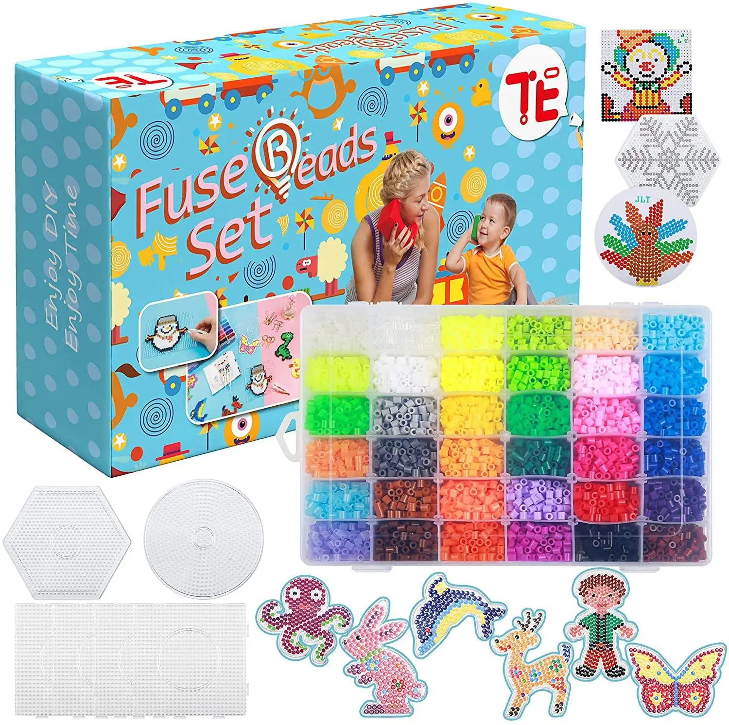Fuse Bead Set For Kids 5mm 24 Colors Iron Hama Compatible Kit Kids Creative Handmade Craft Toy Gift Perler Beads Sets