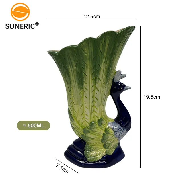 OEM Logo Peacock Wine Shot Cup Glass For Bar Party Restaurant Creative Hawaii Halloween Tiki Mugs Ceramic Animal Cocktails Cups