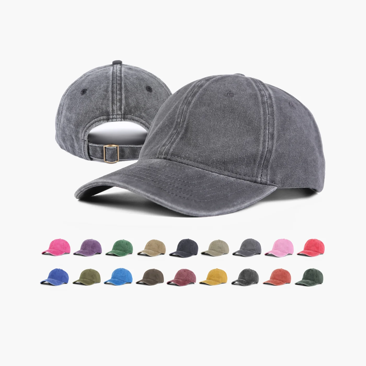 New style adjustable 100% cotton vintage baseball cap washed distressed dad hat custom logo