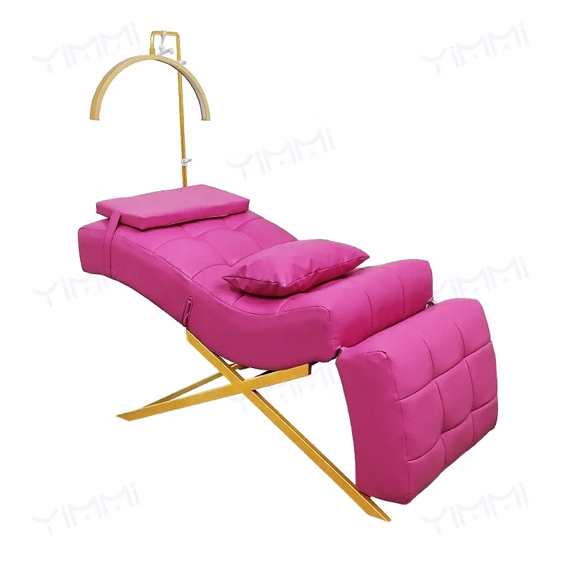 Portable Eyelash Stretcher Customizable Color Eyelash Extension Table Pink Lash Bed