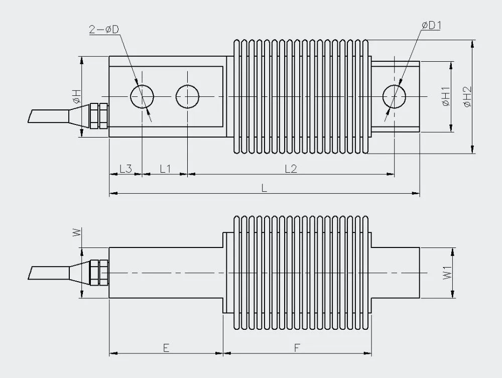 Shear beam bending force transducer for platform scale axle load scale bending machine
