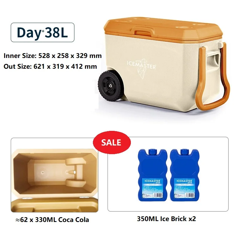 Plastic Ice Box PU Insulated Ice Cooling Ice Chest Cooler Box For Outdoor Camping