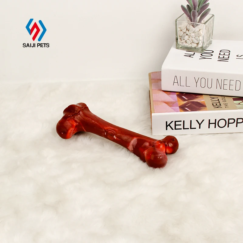 Дешевая 21 см длинная имитация Saiji, большая Интерактивная собака, жевательные кости, игрушка с неразрушаемым питомцем, товары для игр