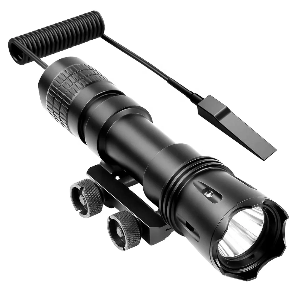 
ANEKIM ML15 1200 Lumen Professional Tactical Rail Mount Weapon Flashlight with Rechargeable 18650 Batteries and Remote Pressure 