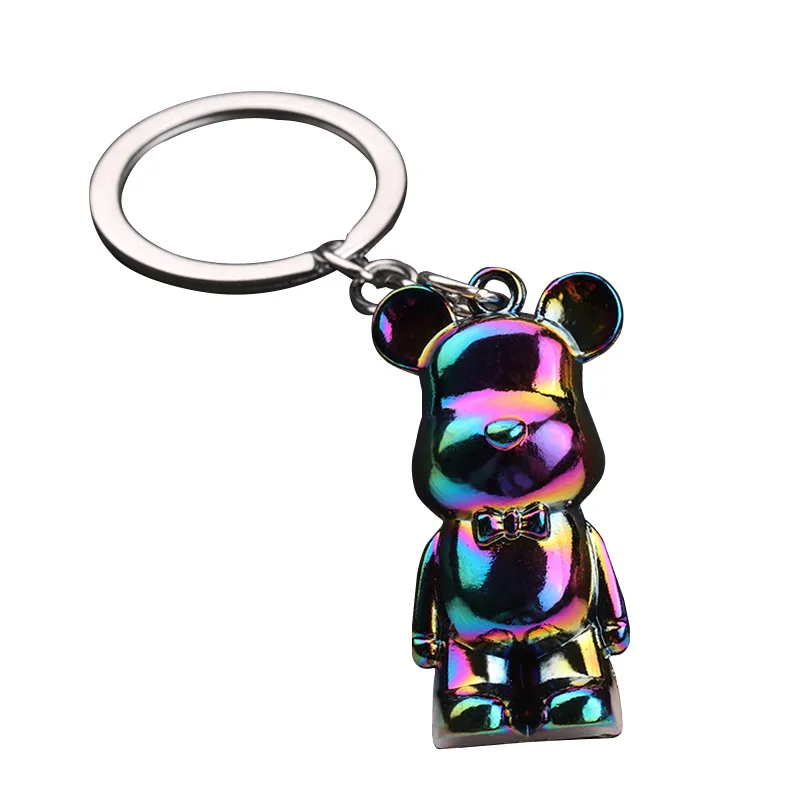 4 Style New Glossy Violent Bearkeychain Fashion Pendant Animation Keychain Violent Bear 3d metal Keychain