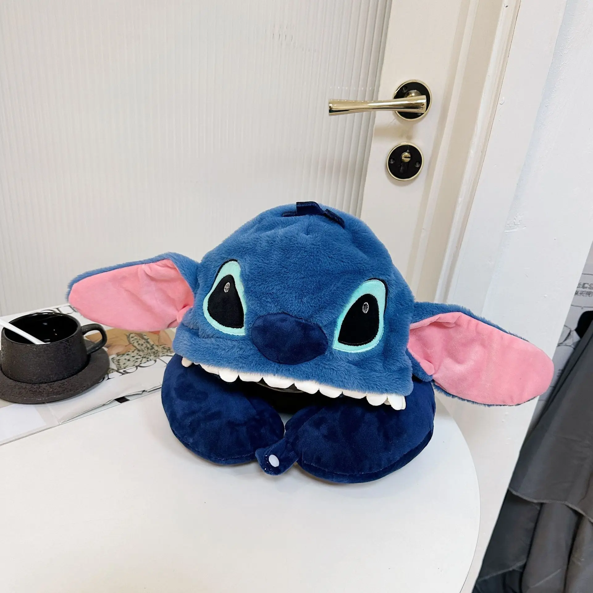 Stock Lilo & Stitch Stuffed U-Shaped Pillow Dolls Pink Blue Stitch Angel Plush Toys Pendant Hot Models Cute Kids Christmas Toy