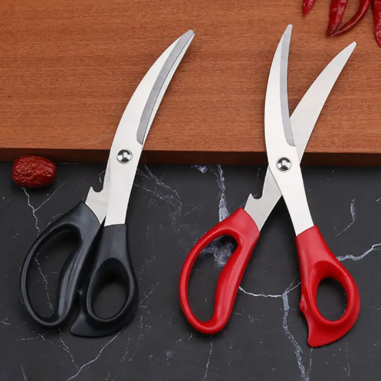 Multi-functional stainless steel Korean barbecue scissors, kitchen scissors
