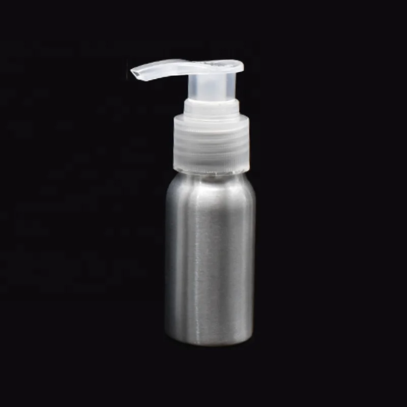 refillable 30ml 50ml 100ml 120ml 150ml 200ml 250ml 500ml aluminum cosmetic bottle with pump top