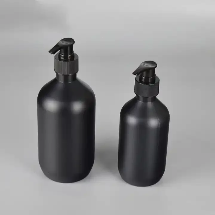 Customized Reusable 300ml 500ml Plastic Pump Dispenser Bottle For Lotion Shampoo Body Wash Liquid Soap