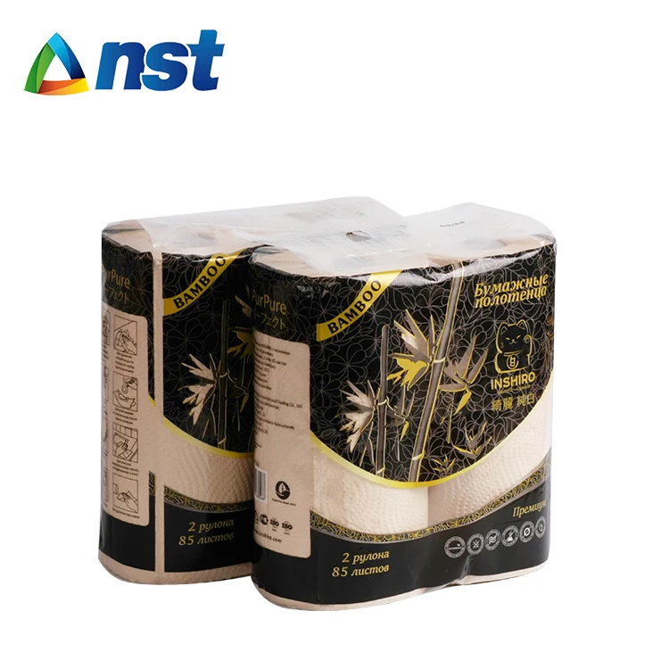 custom logo wrapping tissue paper roll bamboo pulp