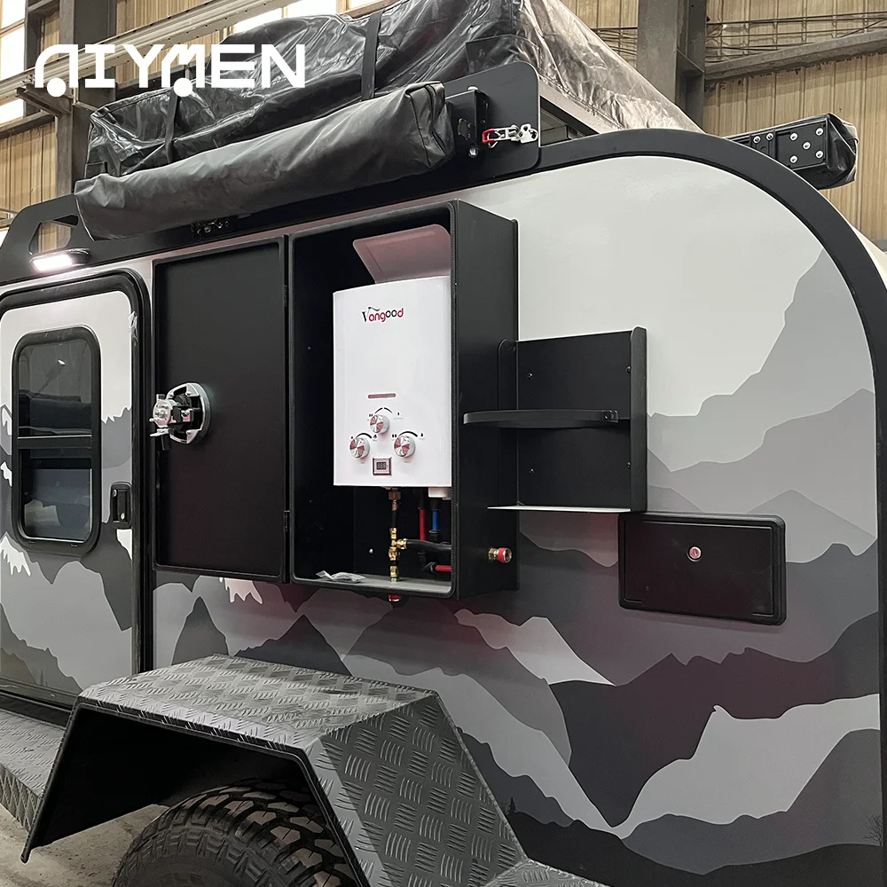 Luxury Mini Caravan for Off-Road Adventures Fiberglass Aluminium Overland Camping Utility Trailer for Outdoor Recreation Travel