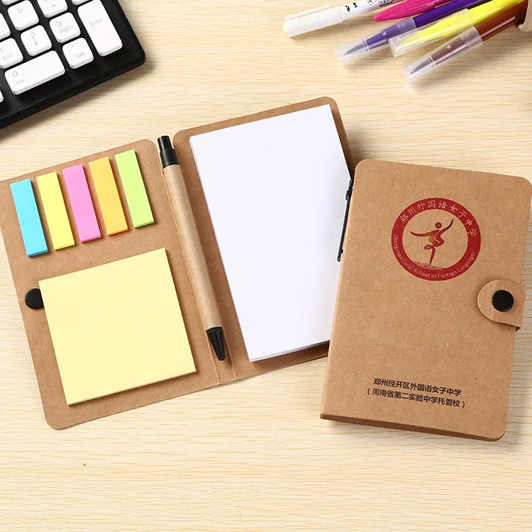 Advertising Color Paper Cube Sticky Notes notepads notebooks with pens