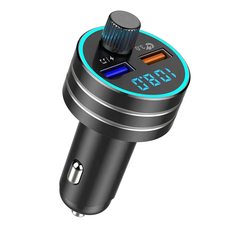 Автомобильный FM-передатчик mp3 плеер QC3.0 быстрое зарядное устройство приемник двойной порт Fm передатчик Bluetooth автомобильный комплект