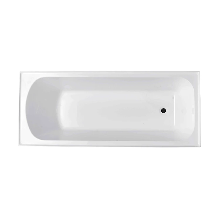 Modern Hotel Solid surface soak acrylic bathtub with short tiling flange