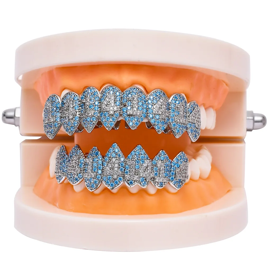 Новое поступление мужских бриллиантовых коронок Dr. Jewelry в стиле хип-хоп с 1414 полностью алмазными фианитами для зубов