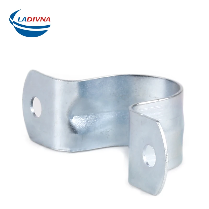 
High Quality Zinc Plated Galvanized Two Hole Electric Conduit Spacer Bar Saddles Pipe Clamp 